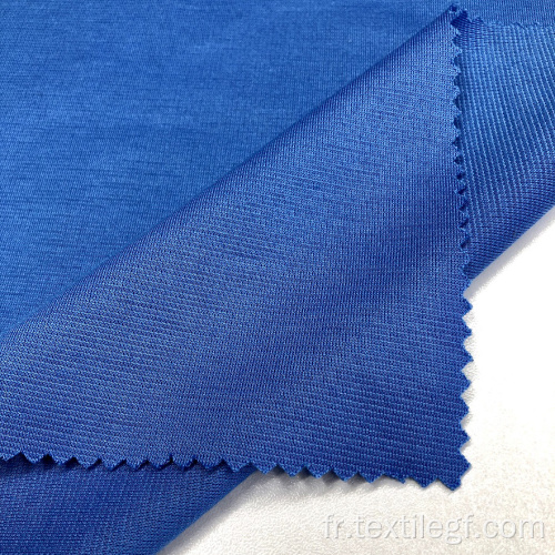 Tissu tricoté Roma Spandex Polyester bleu